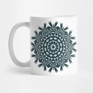 Mini Leaf Mandala (Dark Blue) Mug